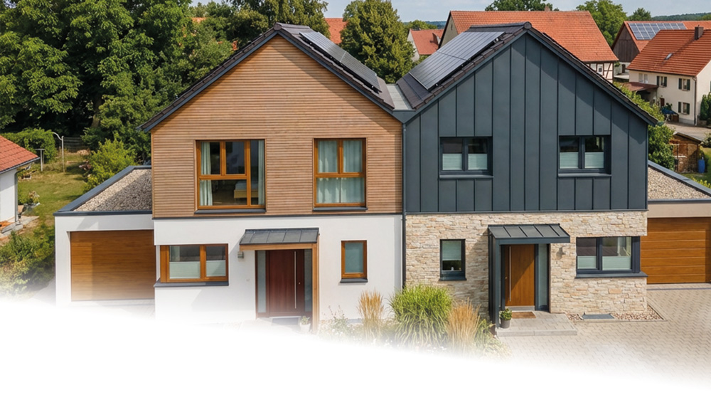 Zwei Doppelhaushälften in ländlicher Gegend